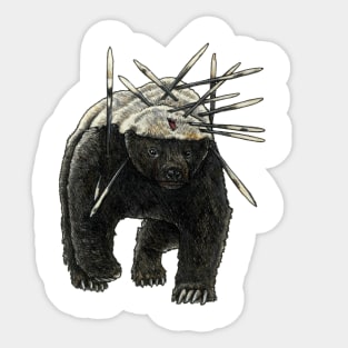 HARDCORE HONEY BADGER Sticker